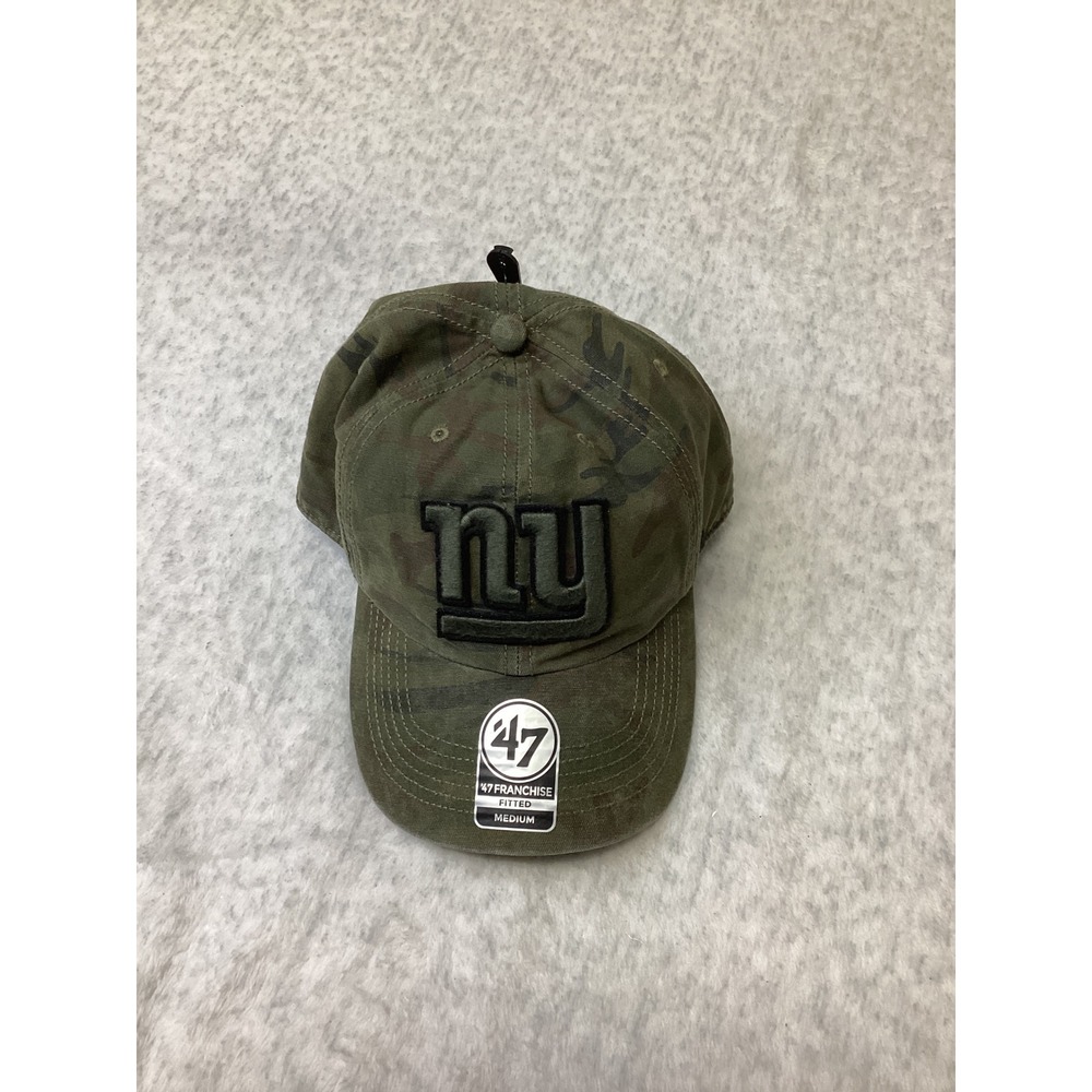 47 Brand New York Giants Camo Fitted Hat Medium NFL Franchise Sandalwood Cap